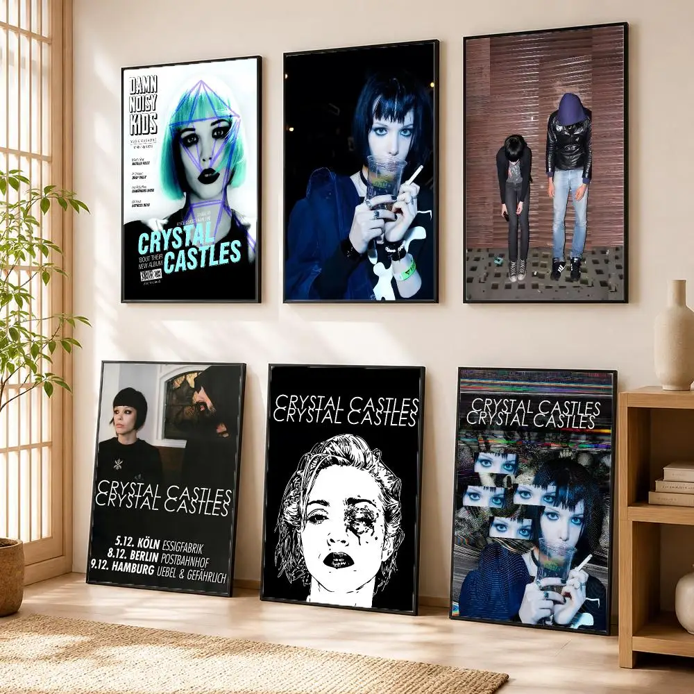 C-Crystal C-Castles Band-Poster Moderne Wohnkultur Schlafzimmer Bar Flur Wasserdichte Wandkunst Ästhetische Dekoration