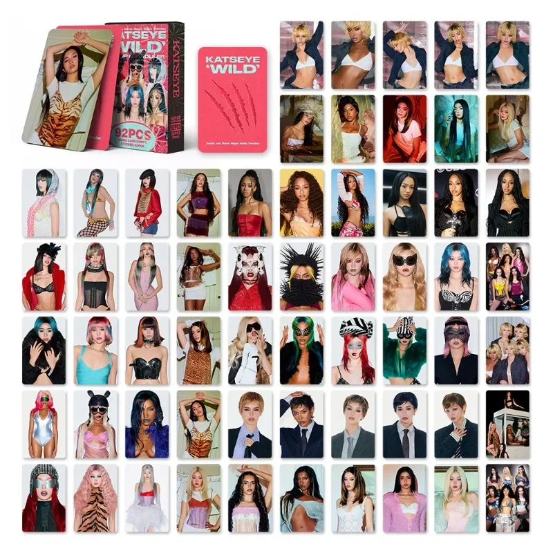 92Pcs KATSEYE Themed Lomo Cards Set, WILD Inspired Photo Cards, Kpop Style Postcards Stickers, Fans Collectible Gift Cards