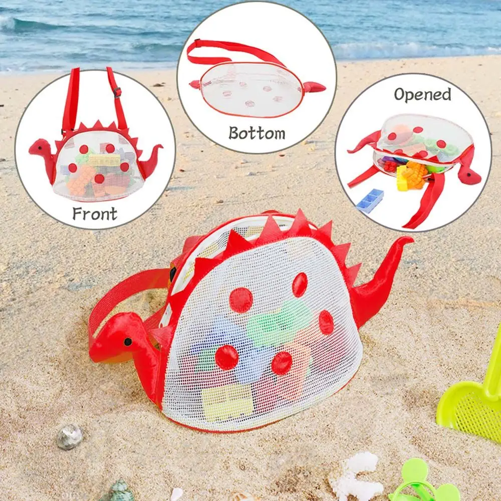 Borsa a tracolla pieghevole per esterni organizzatori di articoli vari borsa a tracolla per bambini contenitori a conchiglia per bambini borsa da spiaggia in rete borsa per giocattoli