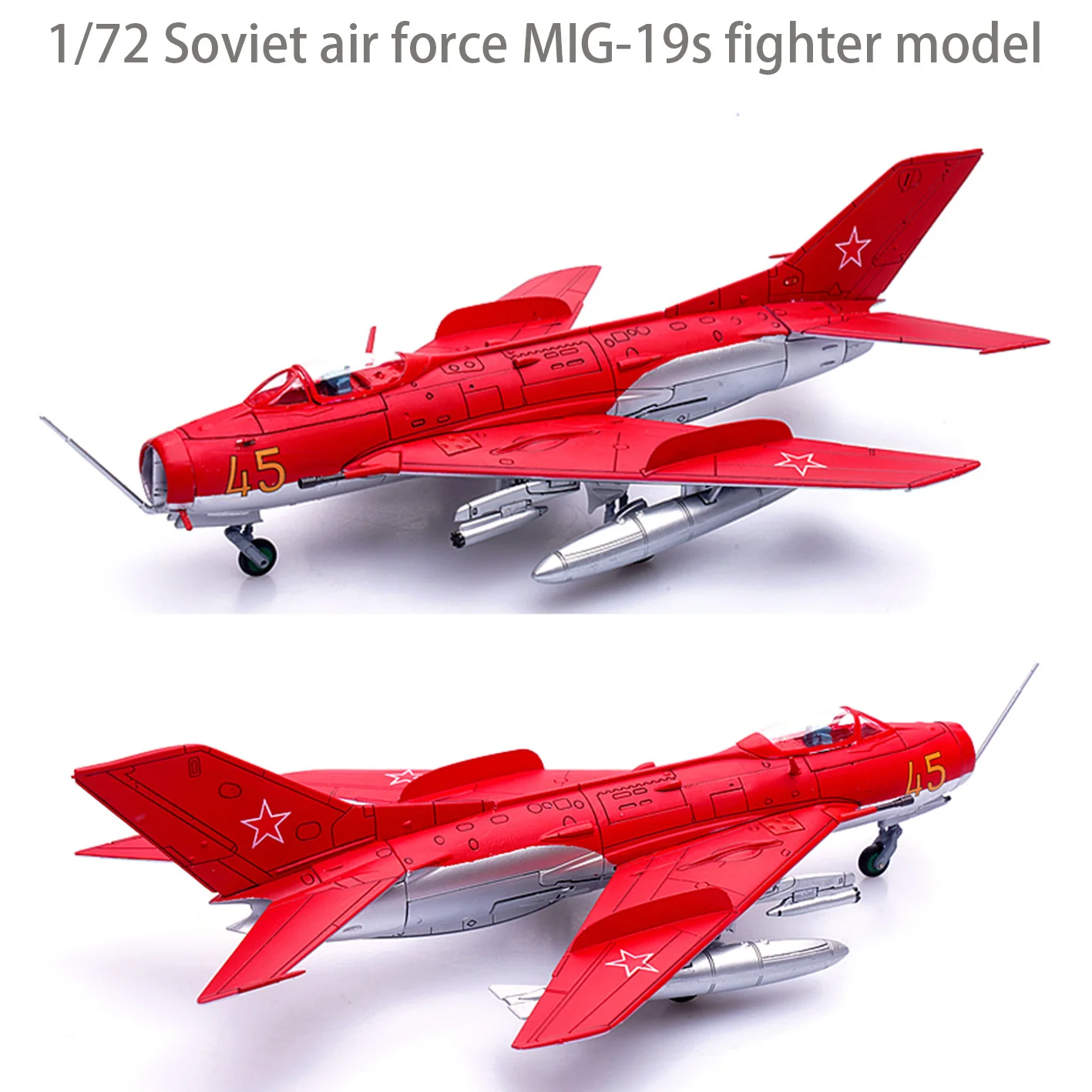 1/72 Soviet air force MIG-19s fighter model  Kubinka 1960  Alloy collection model