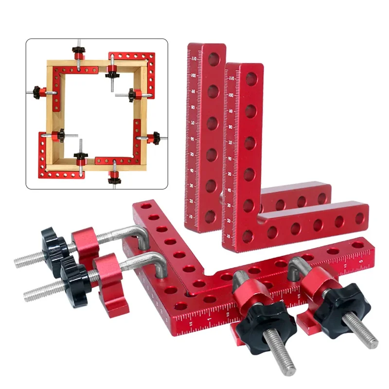 

90 Degree 140mm Aluminum Alloy Metal Corner Clamps For Woodworking Positioning Fixed Right Angle Clamp Corner Clamp Positioning