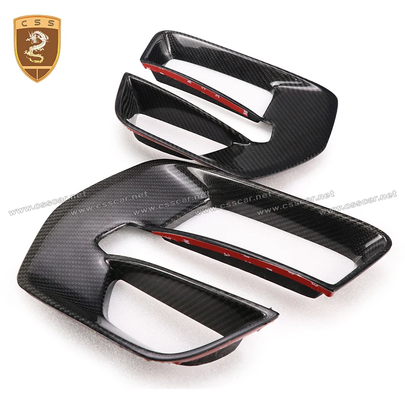 For Land Rover Range Rover Evoque 2012 2013 2014 2015 Car Front Bumper Air Vent Outlet Cover Trim Mesh Carbon Fiber Bodykits