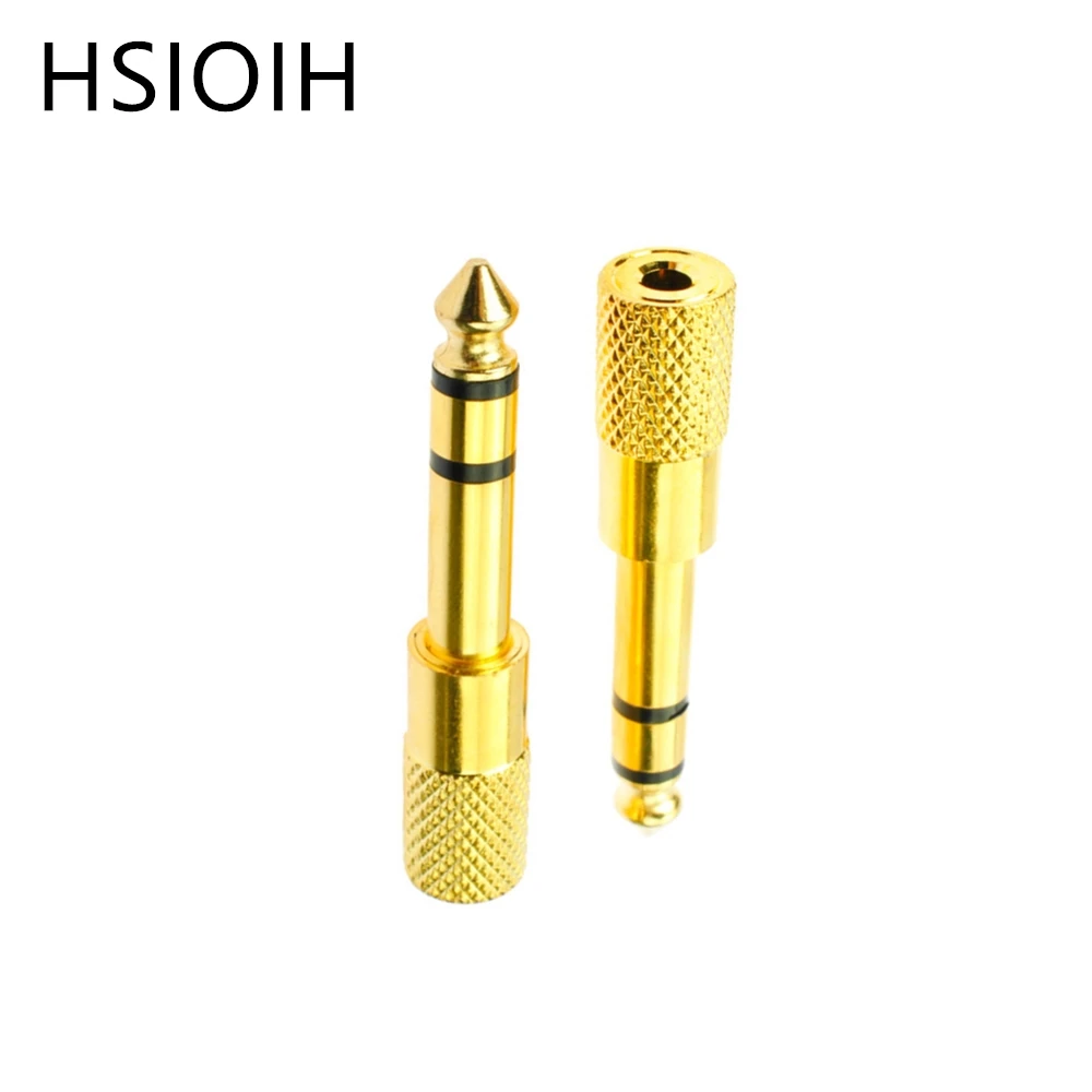 3.5mm to 6.5mm Gold-plated Audio Adapter to 6.5 Male Plug to 3.5 Female Jack Connector Adaptor