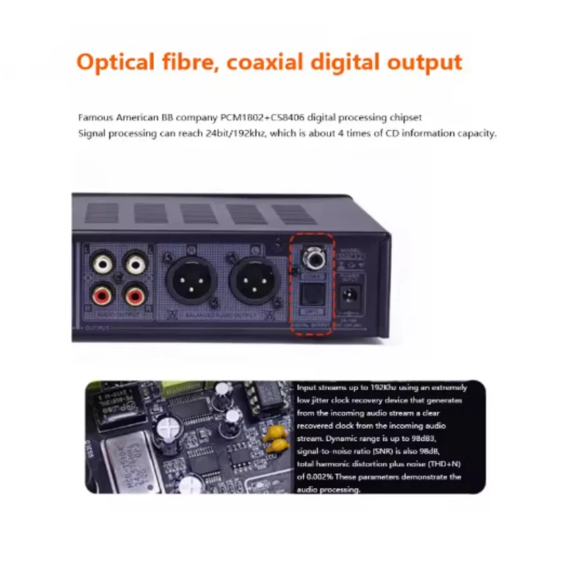 Lossless Digital Audio Decoder QCC5125 Bt 5.2 ESS9038Q2M DAC HIFI Audio Receiver 2T HDD Read Playback XLR Balanced Output