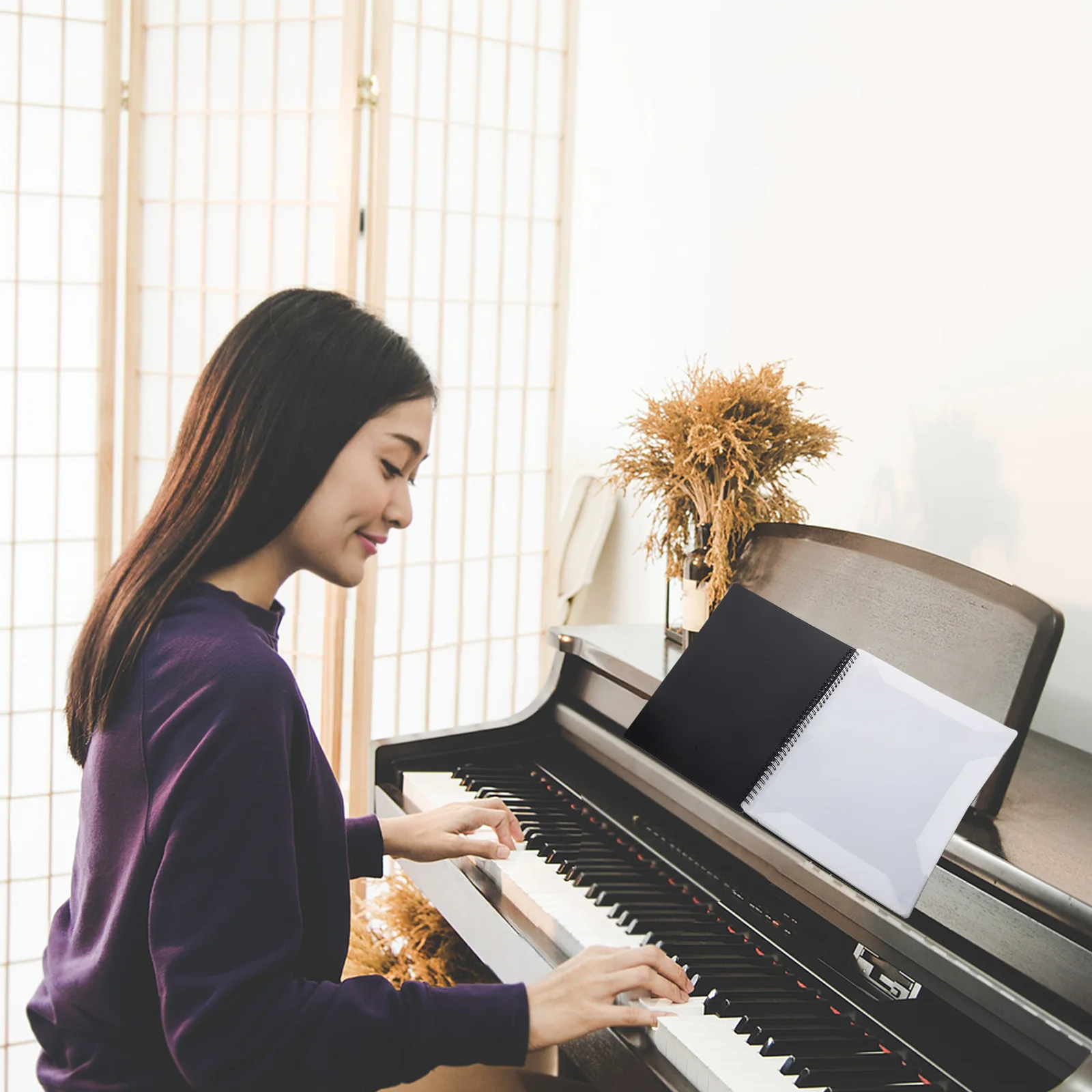 

Sheet Music Folder Adjustable 20-Page Pp Protector For Piano Guitar Violin Band Choir Concert Practice Flip Folder Pages