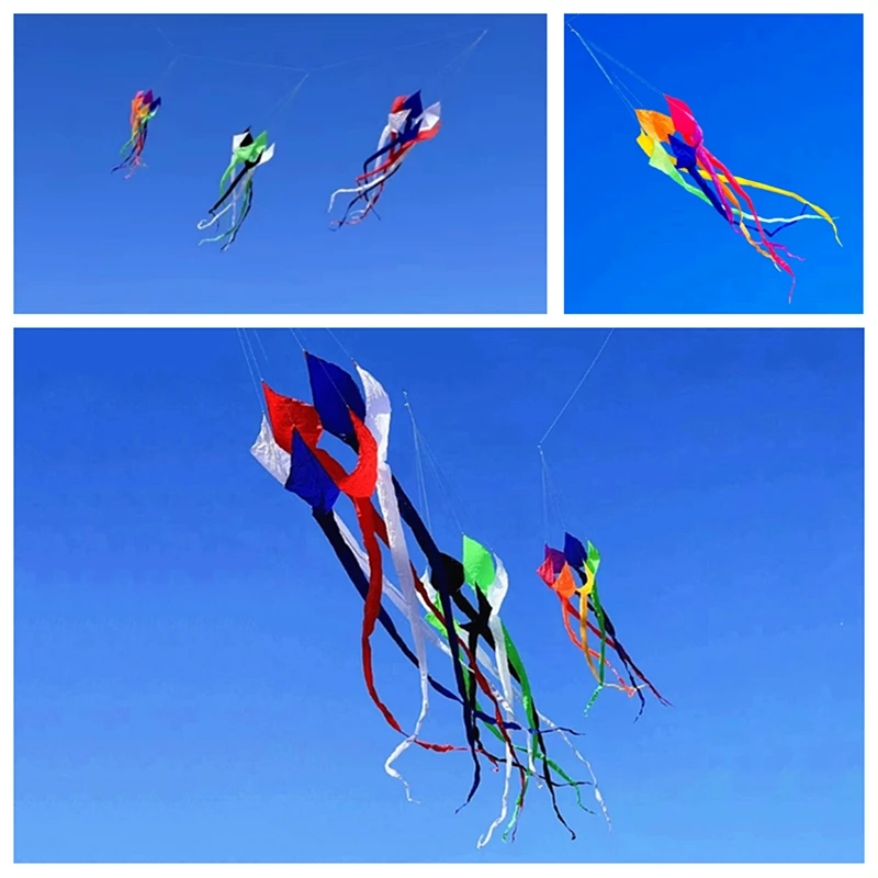 จัดส่งฟรี 400 ซม.Kite windsocks ของเล่นเป่าลม Professional ลม Kites หางพวงมาลัย Kite Electro Shocker paragliding สนุก