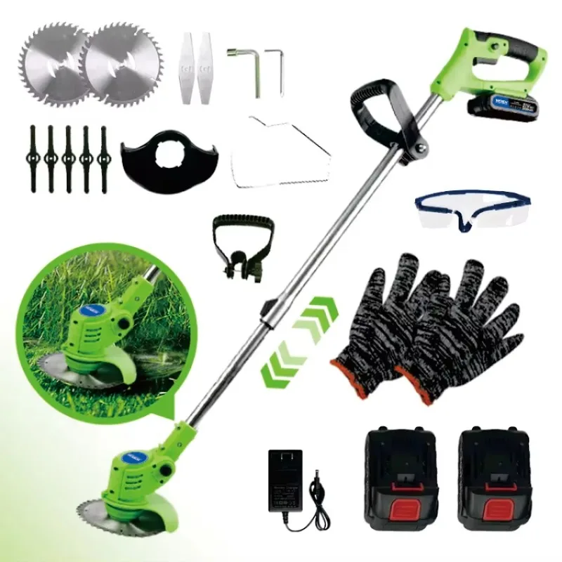 

Hot Sale Power Garden Tools Rechargeable Battery 2000mAh Weed Brush Trimmer Handheld Cordless Electric Grass Cutter