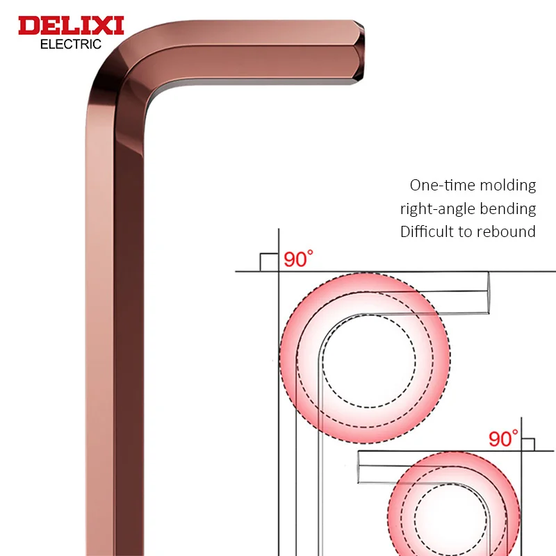 DELIXI ELECTRIC Allen Key Set，S2 Alloy Steel Durable Allen Hex Wrench Screwdriver Thickening Box-packed Set，Vehicle Maintenance