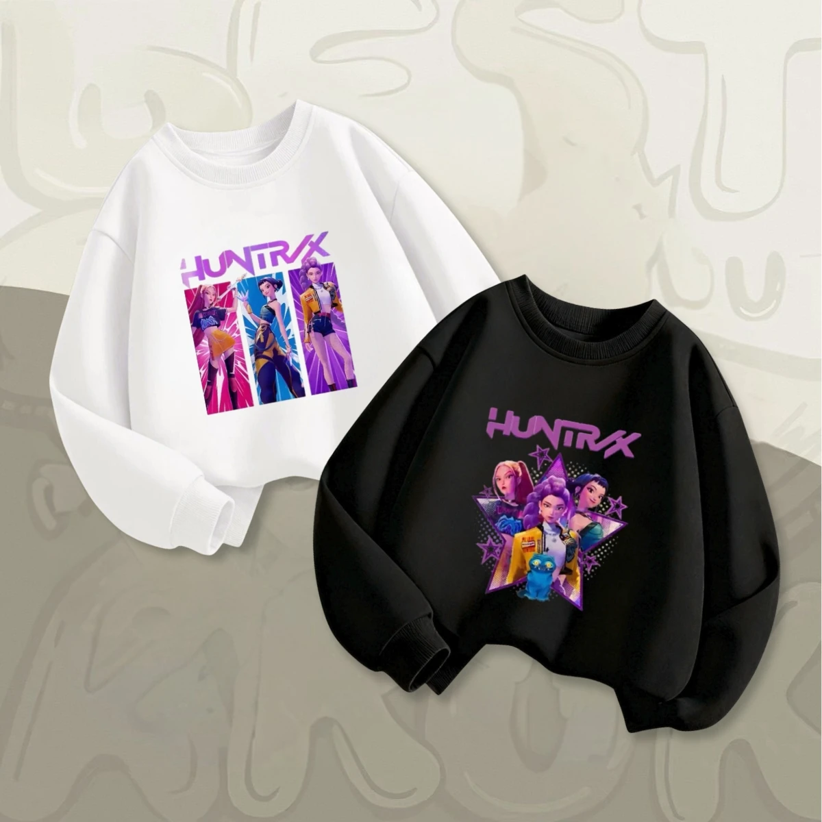 

Children's Clothes Simple Fashion Long Sleeve Tops Cartoon Sweatshirts Spring/fall Clothing Loose Casual Kids Hoodie Crewneck