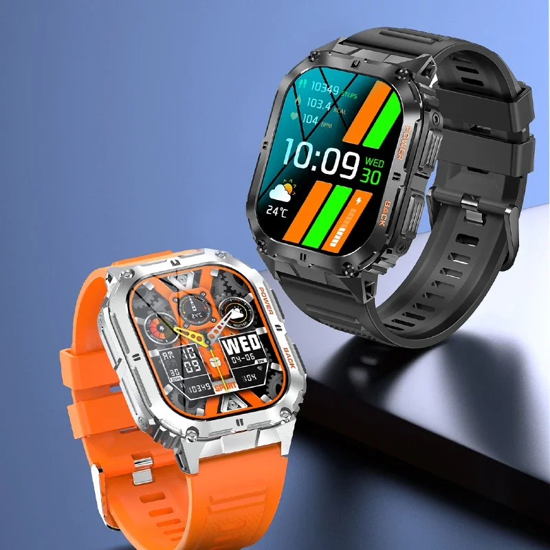 GEJIAN Men's New Smart Watch 1.96-inch AMOLED HD Large Screen 5.0 Bluetooth Multi sport Mode Men's 2025 New Smart Call Watch