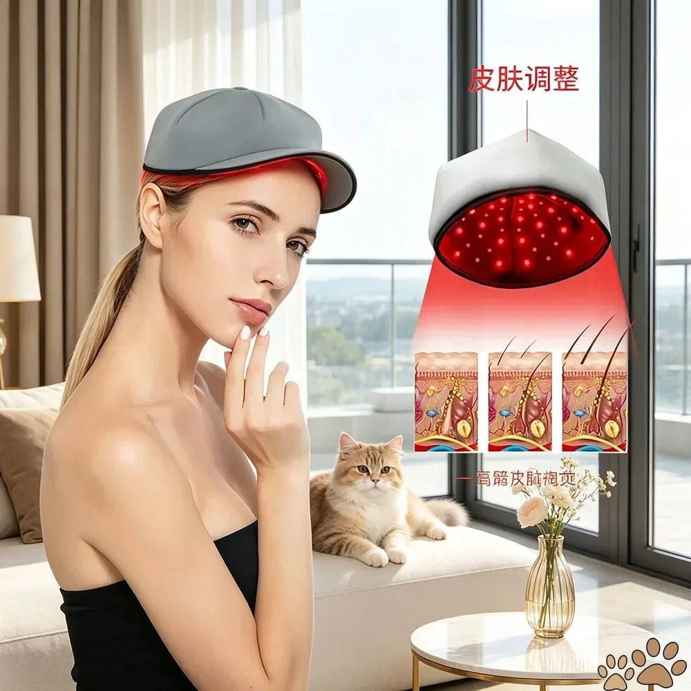

Lightweight 2025 Red Light Therapy Cap 660nm 830nm Near Infrared Laser Hair Regrowth Hat Hair Loss Scalp Care