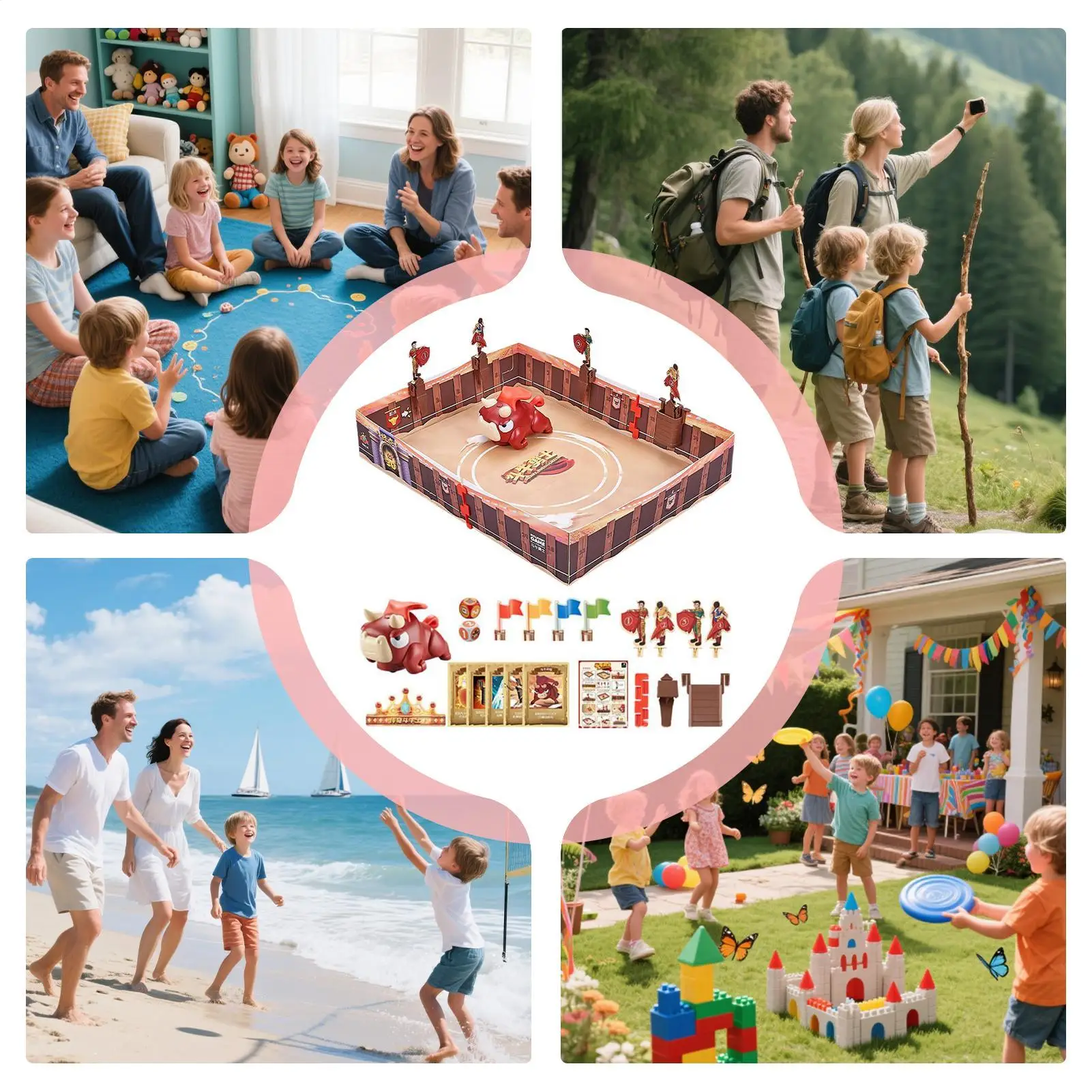 Stierkampf-Brettspiel, Stierkampf-Coöperationsspiel, lustiges interaktives Spielzeug für Kinder im Alter von 3–12 Jahren, Entwicklung, Reisen, Unterhaltung