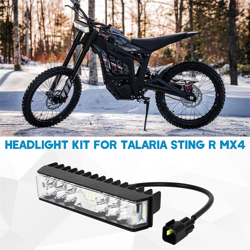 LED Headlight Bar Upgraded Kit For Talaria Sting R MX4 Dirt Bike Plug & Play Sport Head Light Set White Motobike Driving Lamp