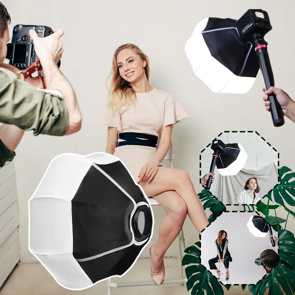 30cm Lantern Softbox With Mini Bowens Mount Quick Release Ball Diffuser Light Modifier For Mini Outdoor Cob Lamp D8w8