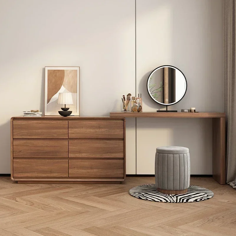 الأبيض غرفة نوم مضمد خزانة الحديثة الشمال الخشب النساء Led مرآة ماكياج الجدول درج تخزين Penteadeiras الأثاث للمنزل