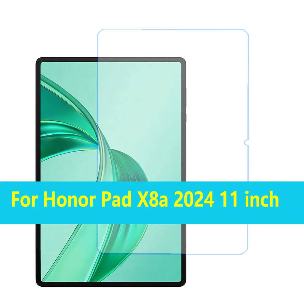 For Honor Pad X8a 11 inch 2024 HD Tempered Glass Screen Protector Tablet Anti Scratch Clear Protective Film Free Bubbles