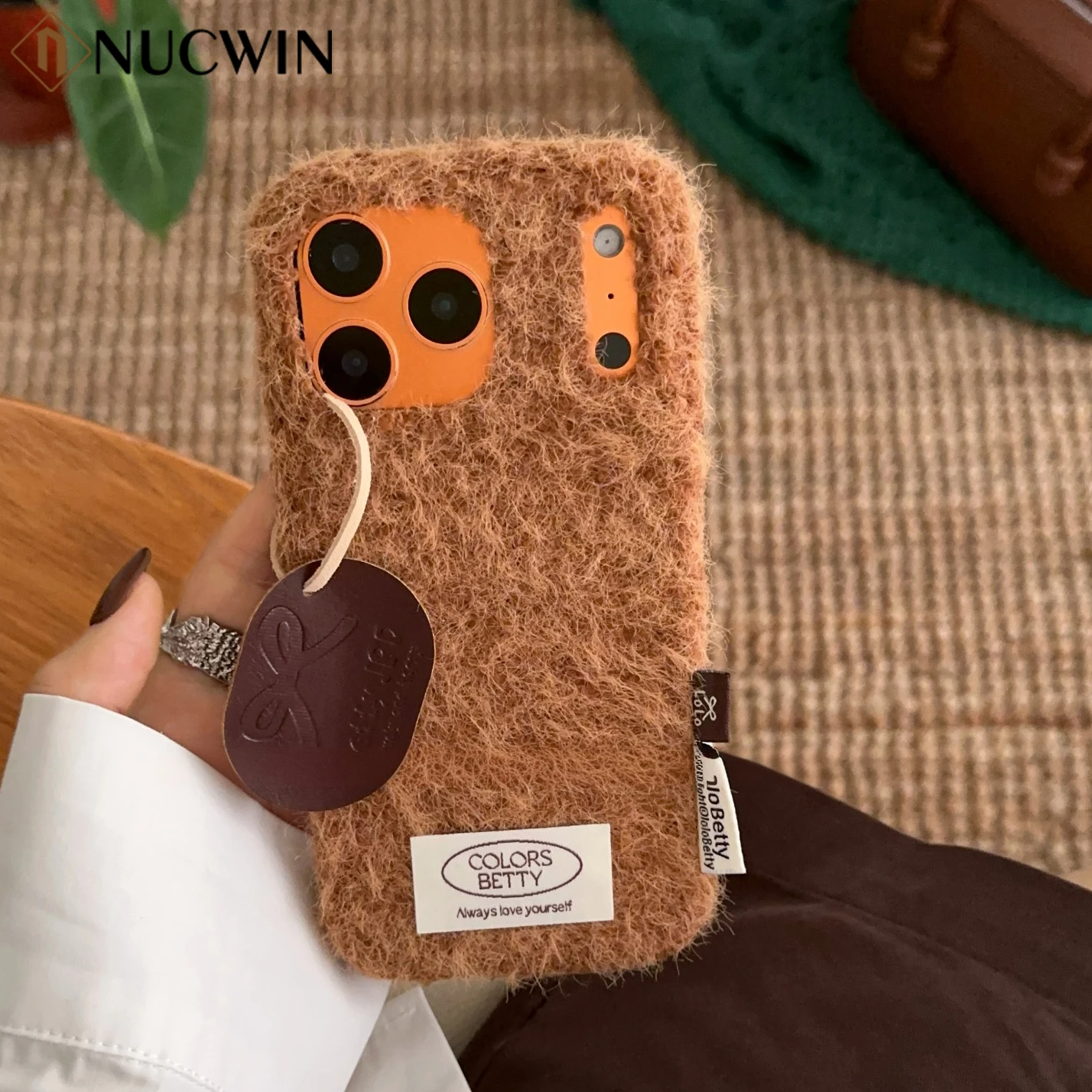 Neue Herbst Winter Einfarbig Flusen Telefon Fall Für iPhone 17 Pro Max 16 15 14 13 Pro max Flusen Überzogene Stoßfest Kissen Abdeckung
