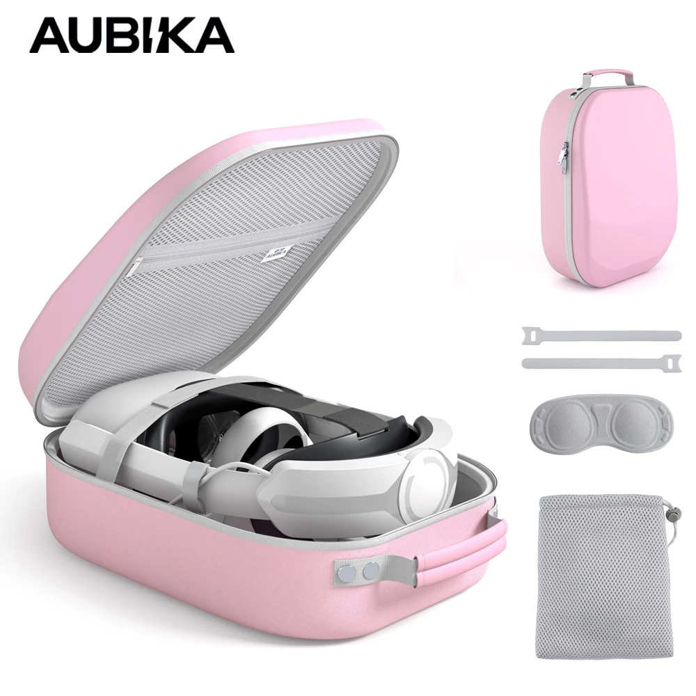 

AUBIKA Hard Carrying Case Compatible with Meta/Oculus Quest 2 Virtual Reality and Headset Gamepad Game Controllers Accessories