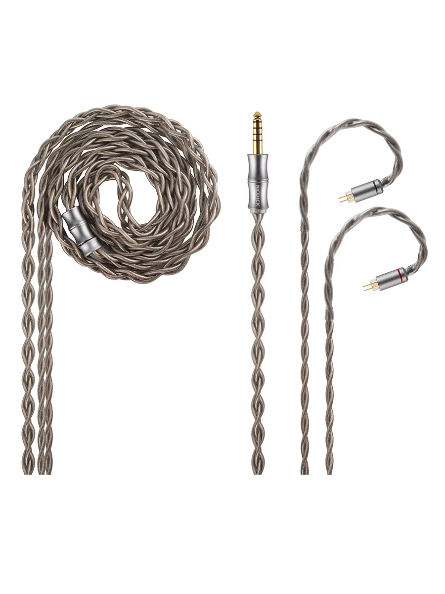 NICEHCK AshSky 6N Posrebrzany Kabel Ulepszający 7N OCC+7N OCC Wymienny Złącze 0.78 2Pin/QDC do TANCHJIM MK4 Mystic 8 NX8 IEM — zdjęcie produktu 7