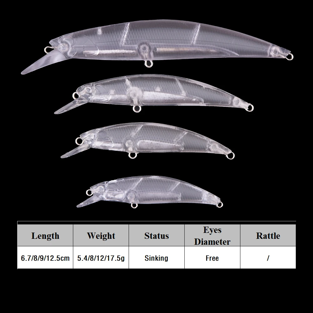 Chan'sHuang 20 قطعة طعوم صيد فارغة غير مطلية 5.4 جرام/8 جرام/12 جرام/17.5 جرام طعوم صيد أسماك صناعية طويلة مصبوبة #2