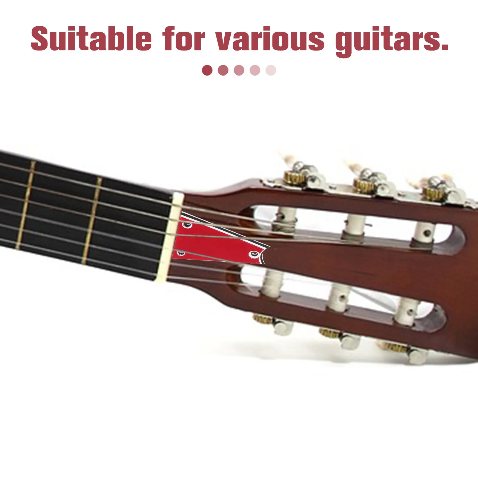 Triangle 3 Ply Truss Rod Cover Red Plastic Electric Guitar Replacement Parts Compatible Guitar Hardware Accessories