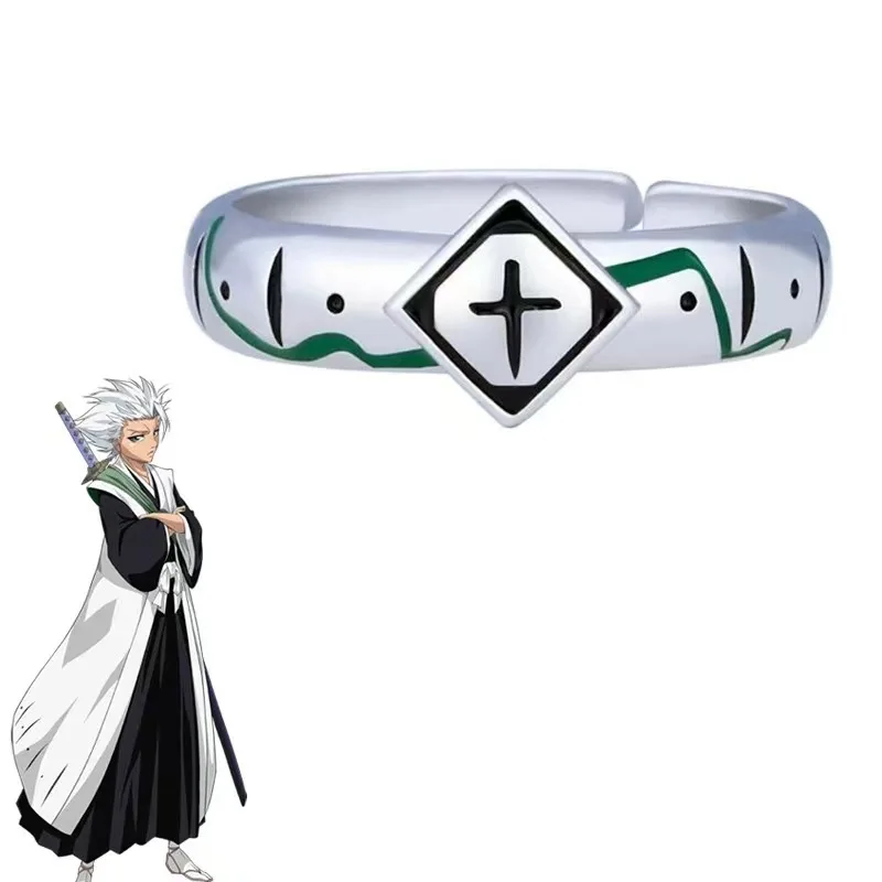 Anime Bleach Ring Hitsugaya Toushirou Cosplay Unisex Adjustable Opening Anime Jewelry Rings Accessories Gifts