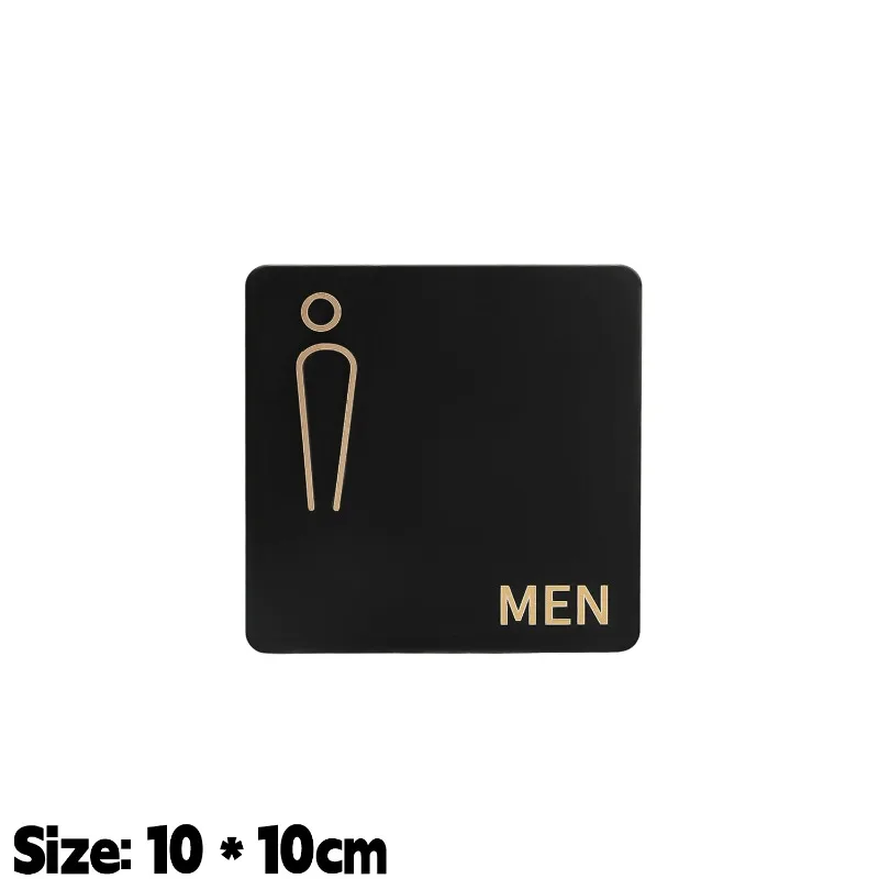 3D Acrylic Toilet Sign Women Men Disabled Bathroom Exit Door Plate for Office Cafe Shop Hotel Restaurant Toilet Creative Sticker, image 7