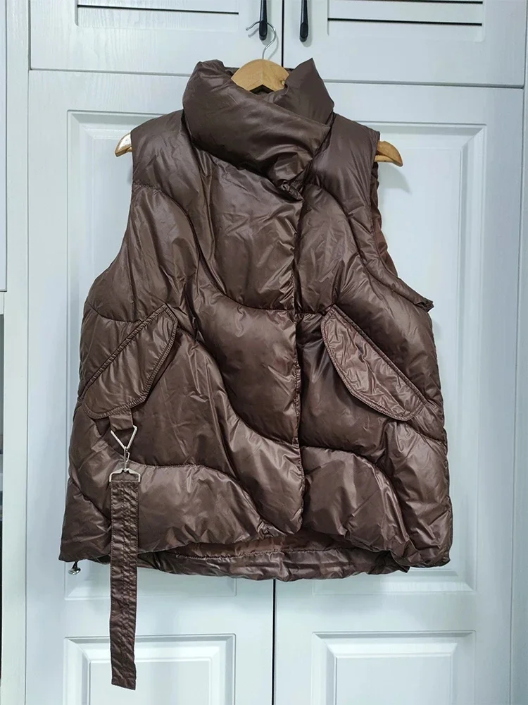 Winter Thicken Women Vest Korean Loose Warm Puffer Waistcoat for Women 2024 New Winter Sleeveless Jacket Female Vest