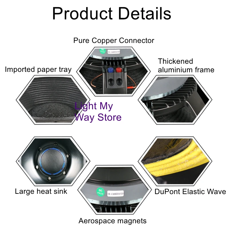 Alto-falantes de palco de alta potência Alto-falantes subwoofer de 12 polegadas, 15 polegadas e 18 polegadas, baixo/mediano de alcance completo 220 magnético 100 núcleos