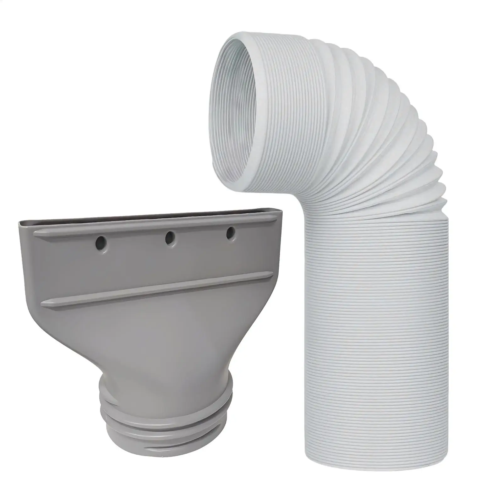 Portable AC Exhaust Hose Coupler Air Conditioner Hose Connector Fit 5.1in 5.9in Diameter Pipe Joint for Living Room Duct Home