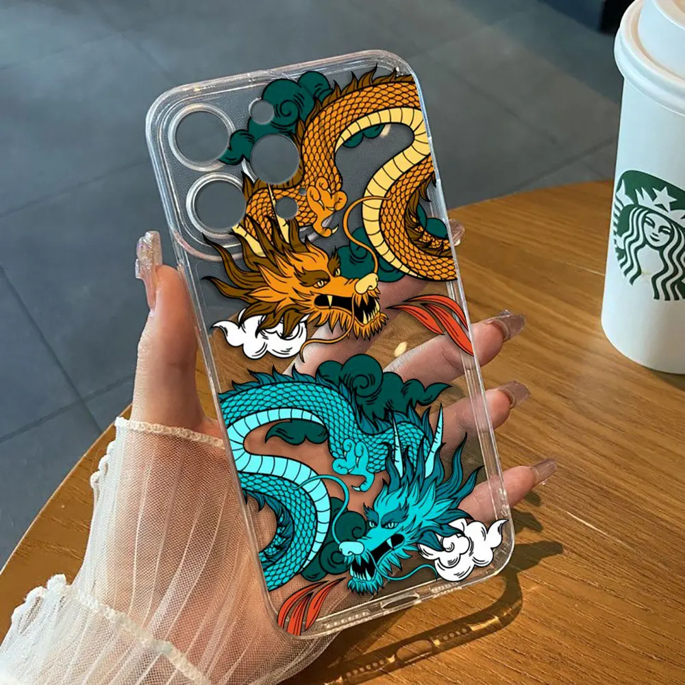 Dragon Caricature Phone Case For Infinix HOT ZERO 50 40i 40 30 30I 20 20I 20S 12 12I 11S PLAY TECNO SPARK 10 20 Clear Case Shell