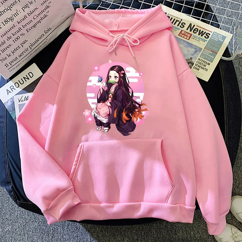 New Anime Kamado Nezuko Hoodies Women Men Funny Harajuku Sweatshirts Unisex Tops