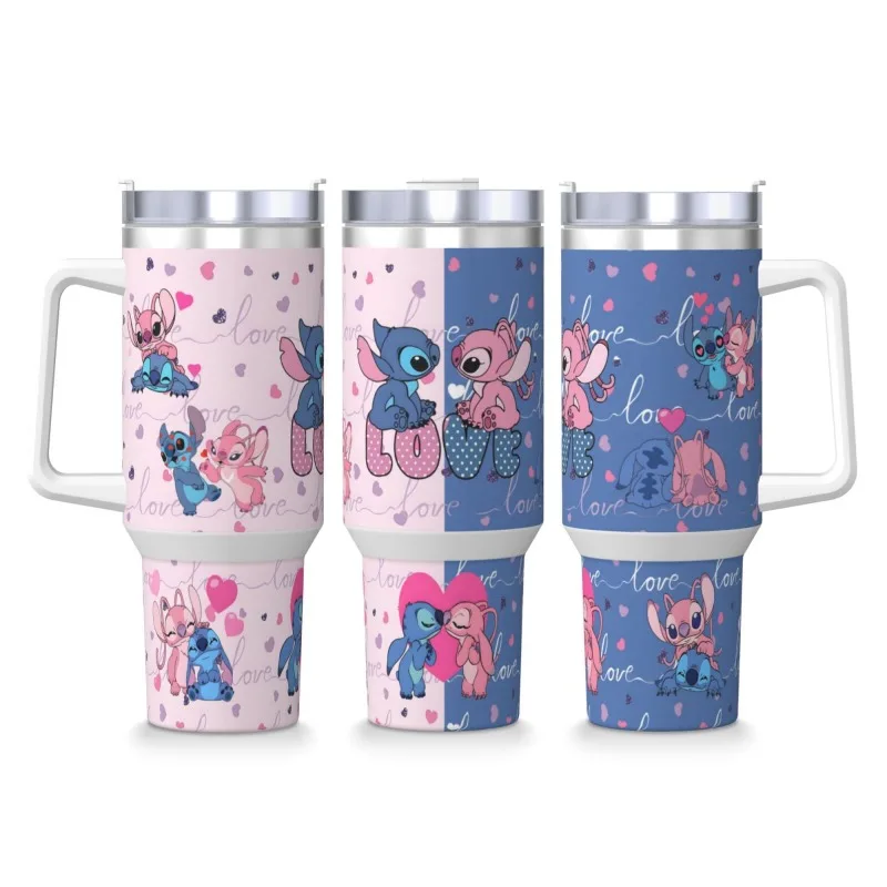 

MINISO 1 шт., 40 унций Sanrio, мультяшная серия KT Cat, изолированная чашка, чашка Ice King с ручкой, портативная кофейная чашка, подарок для пары