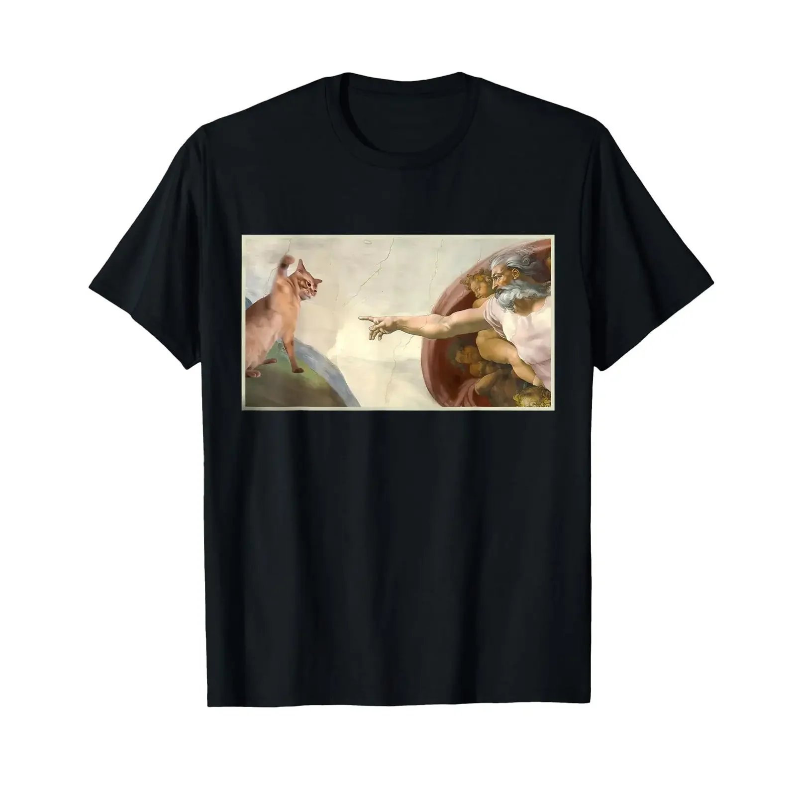 Funny feline sarcastic creation by Adam Cat Meme Lover T Shirt vintage Washed Soft Versatile Breathable Top For Everyday Wear
