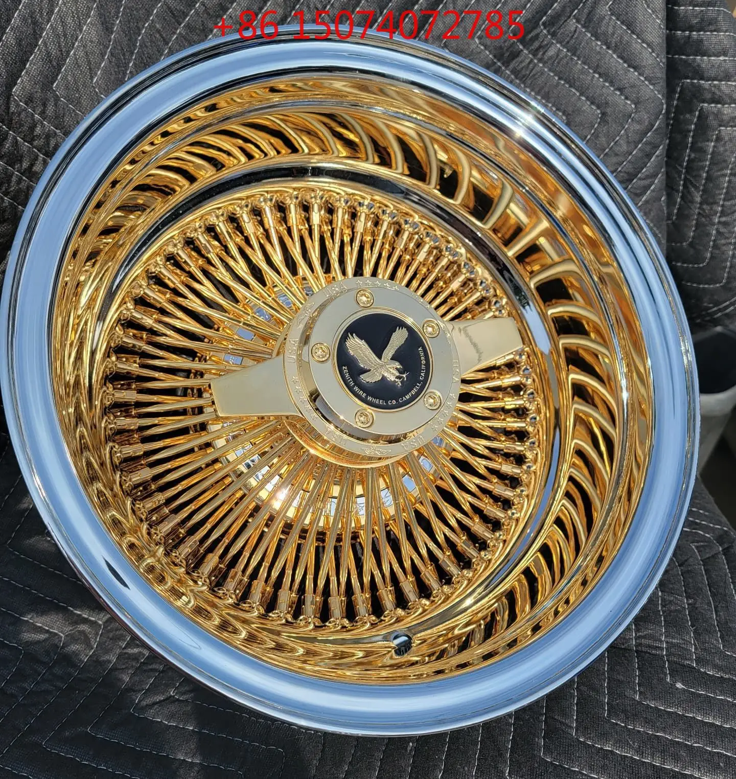 13x7 Reverse Straight Lace 100 Spoke Deep Dish Steel Wire Wheels Retro Lowrider Classic Car Modified Wire Rims Auto Tuning