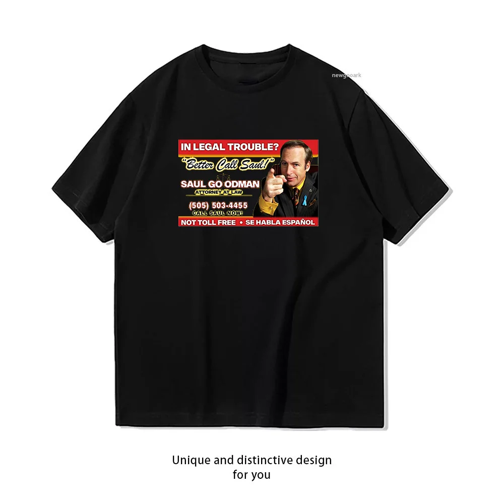 Better Call Saul Woman Man Casual Cotton Printed T Shirts Adult Streetwear Woman Clothing Breathable  ropa hombre