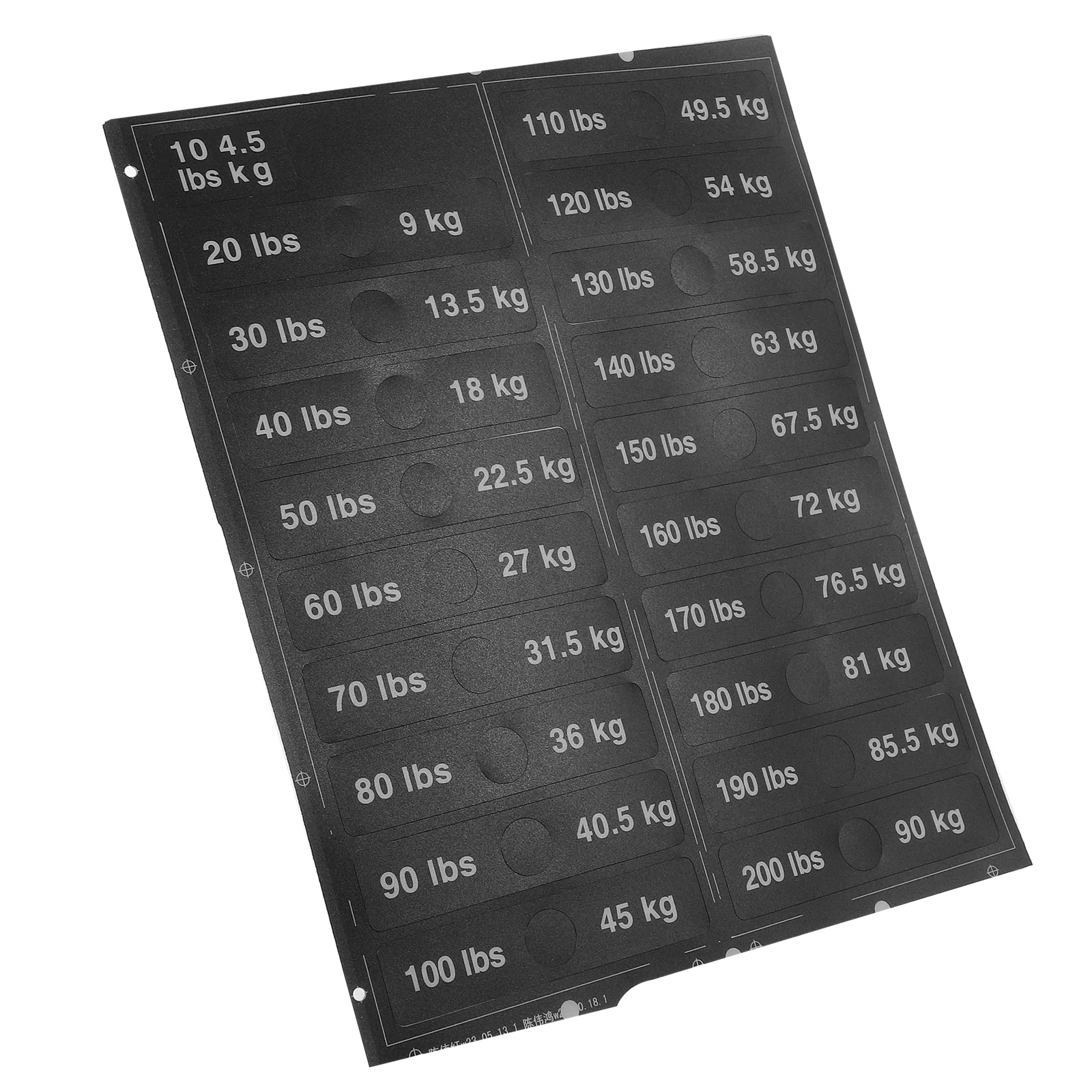 Weight Label Weighting Labels Stickers Gym Equipment Indicator Tabs Smokes Alarm Cover Plate Adhesive Tag