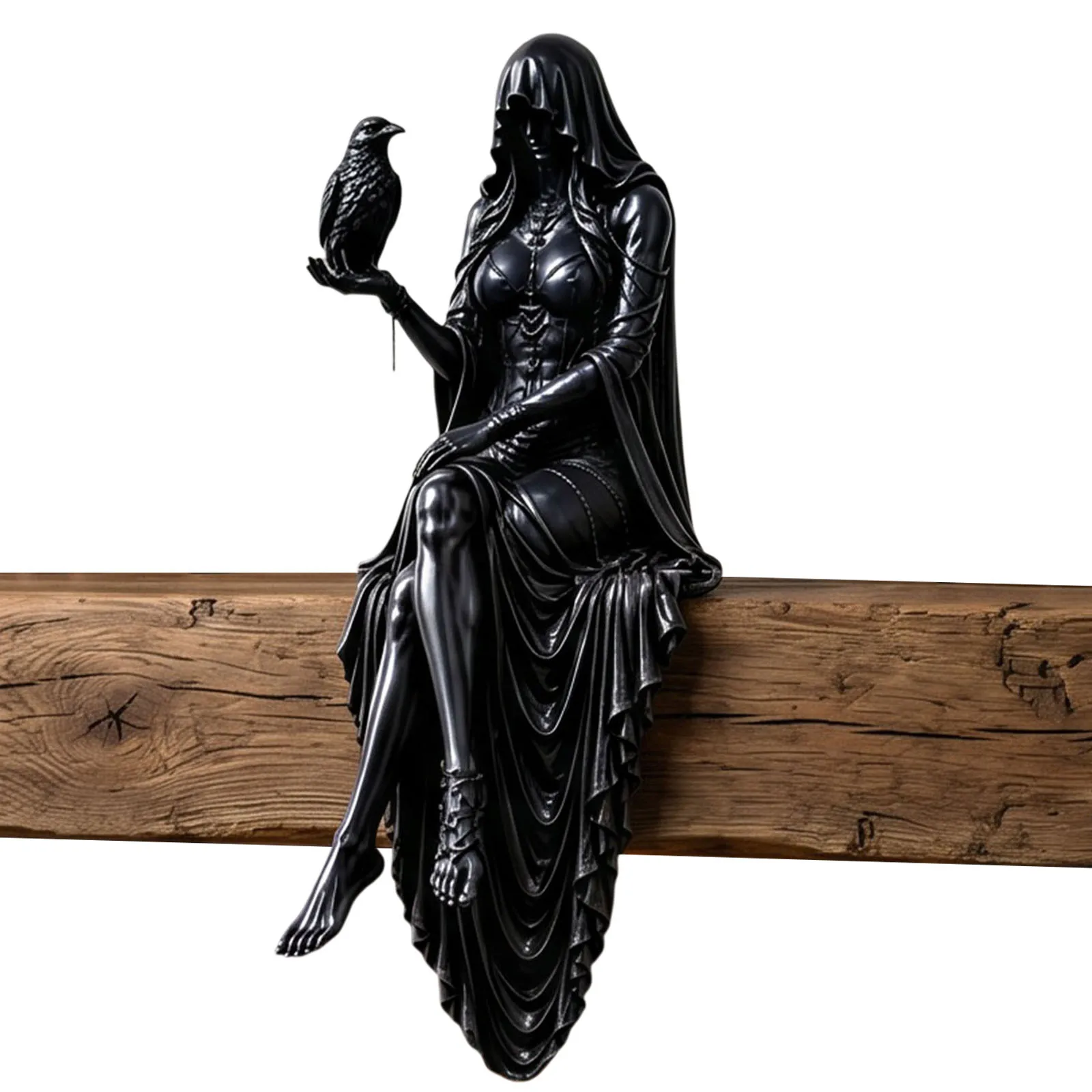 Resin Dark Academia Bookshelf Edge Sitter Macabre Desk Decor Witchy Room Decoration Ornaments for Home Garden Yard Decorations