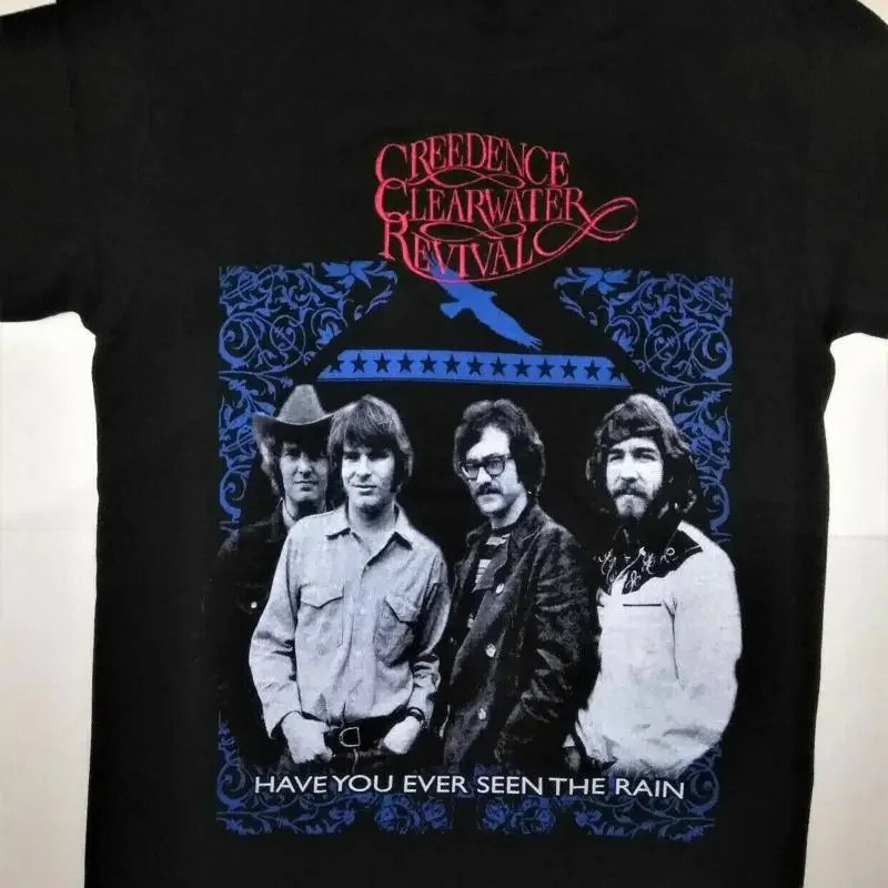 VTG Seen The Rain Creedence Clearwater Revival T Shirt Black S 4XL