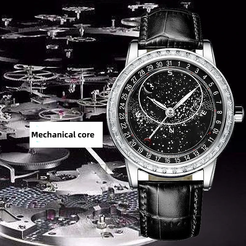 Orologio meccanico svizzero da uomo di lusso, nuovo, classico, semplice, tendenza, studente, automatico, luminoso, impermeabile, al quarzo