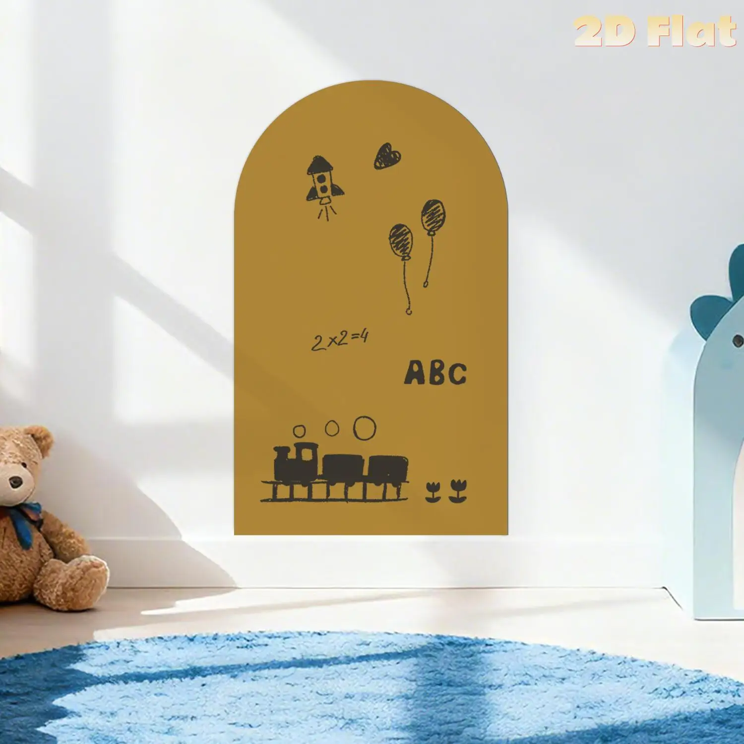 pizarra-magnetica-arqueada-de-color-dorado-tierra-adhesivo-de-pared-facil-de-escribir-y-limpiar-adecuada-para-la-temporada-de-graduacion