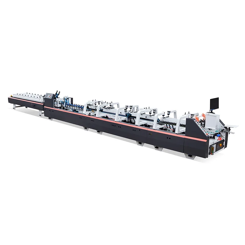 YG Fully Automatic Box Corners Pasting Equipment Side Hot Melt Gluing Stitching Corrugated Box Carton Paste Flaps Boxing Machine