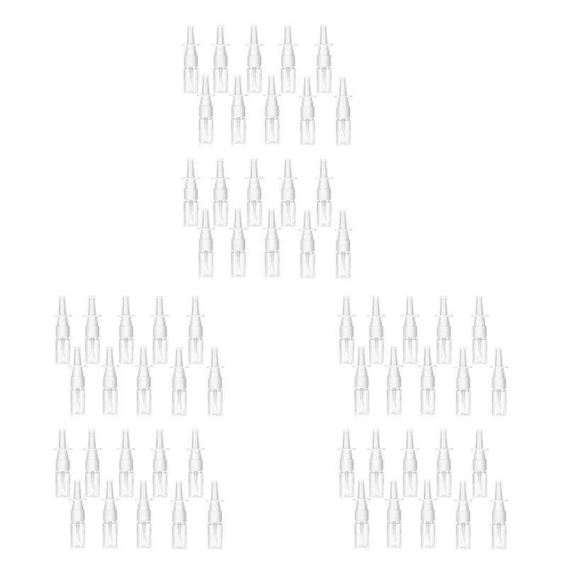

ABRU-60Pcs Бутылка с распылителем для носа, 10 мл Прозрачная маленькая пустая бутылка-распылитель для носа Многоразовые распылители для мелкого тумана для путешествий