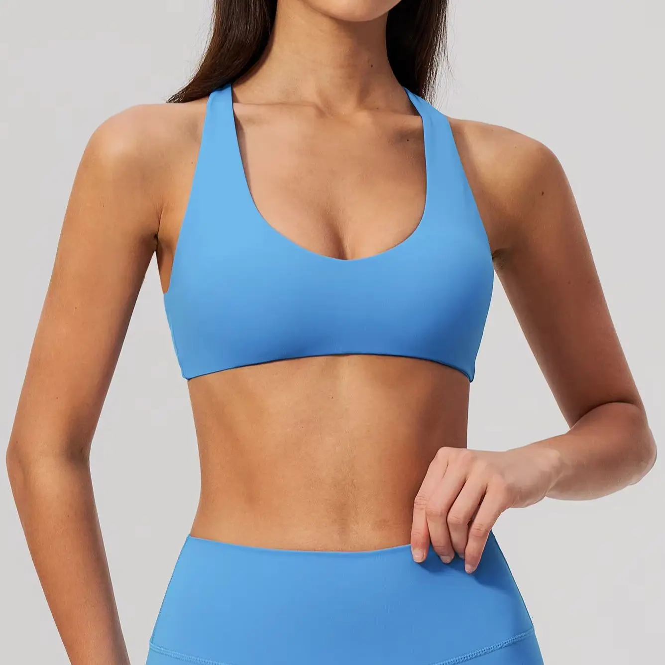 Summer Yoga Bra Women Breathable Cross Back Strap Sport Bra Shockproof Running Gym Fitness Top Female Training Workout Underwear