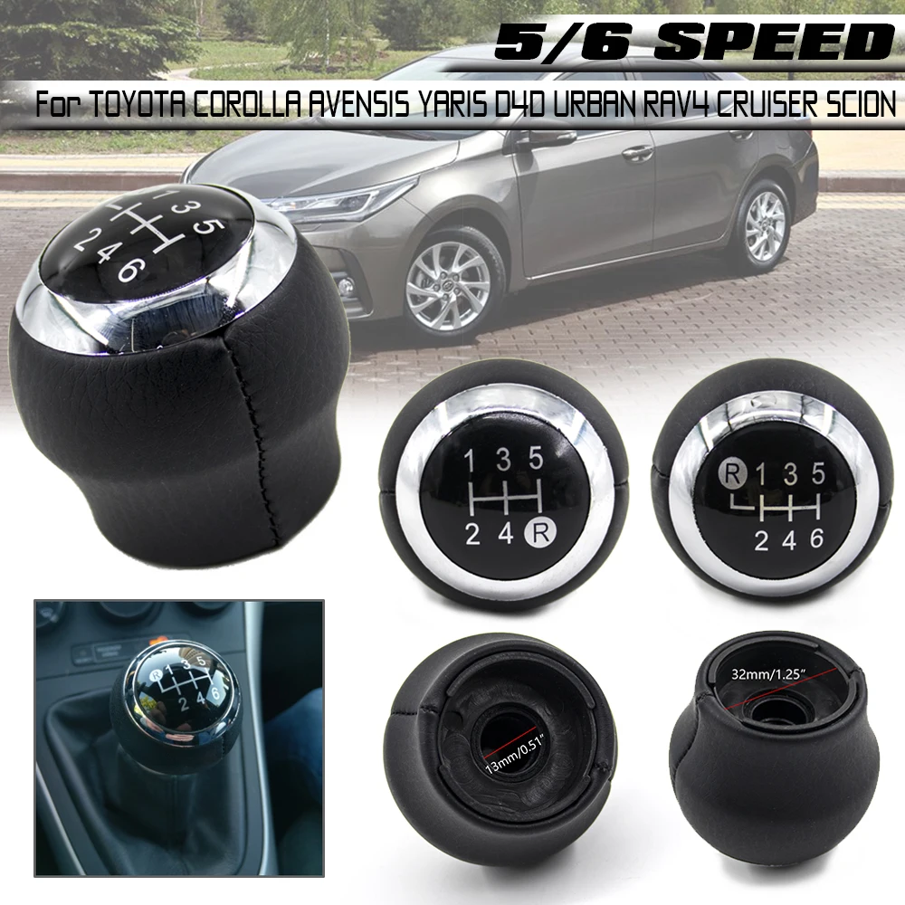 

5/6 Speed Car Gear Shift Knob Lever Gear Stick Shift Knob For Verso Auris Yaris Aygo Toyota Corolla 1.8MT 2007-2013 RAV4