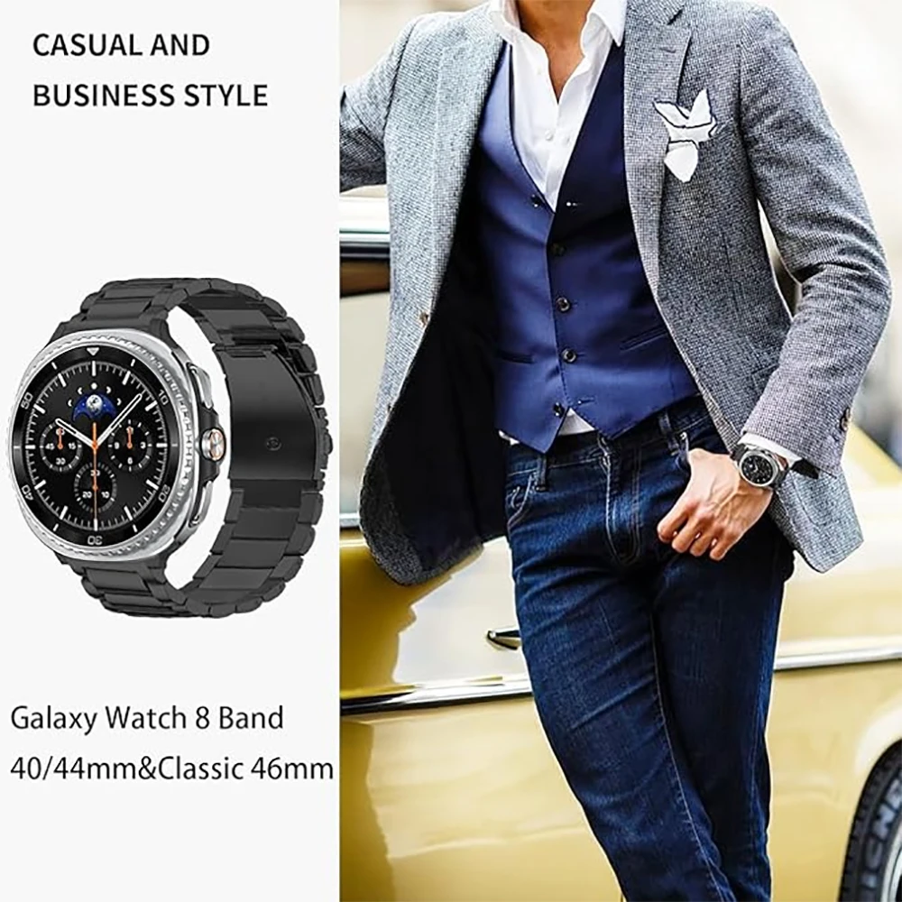 Metal Straps for Samsung Galaxy watch 8/8 classic 40mm 44mm 46mm Stainless steel Wrist Link bracelet correa Galaxy watch 8 Bands image 5