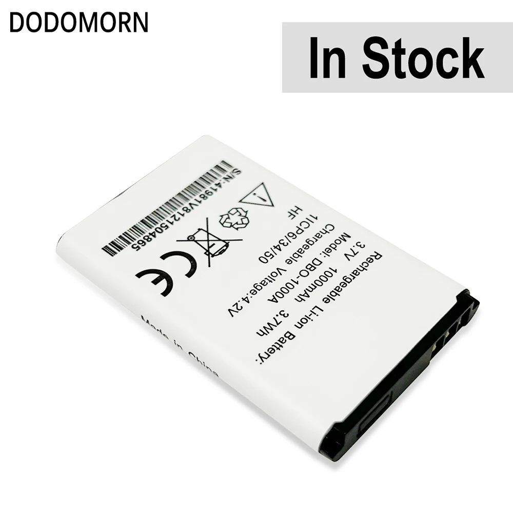 DBO-1000A 1ICP6/34/50 High Quality Battery For DORO 1372 2404 1370 Mobile Phone 3.7V 3.7WH 1000mAh High Quality