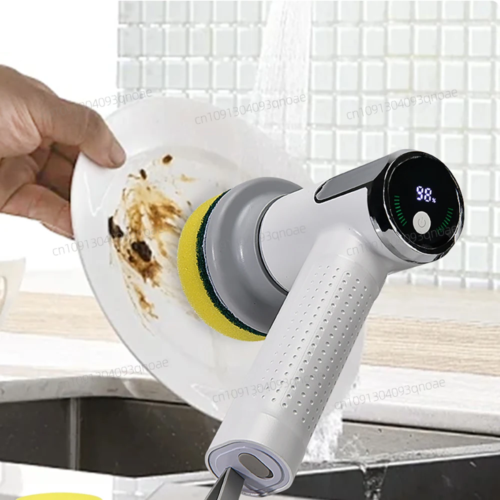 New Q2 electric cleaning brush for home use, multifunctional handheld, wireless, high torque, large capacity, replaceable brush