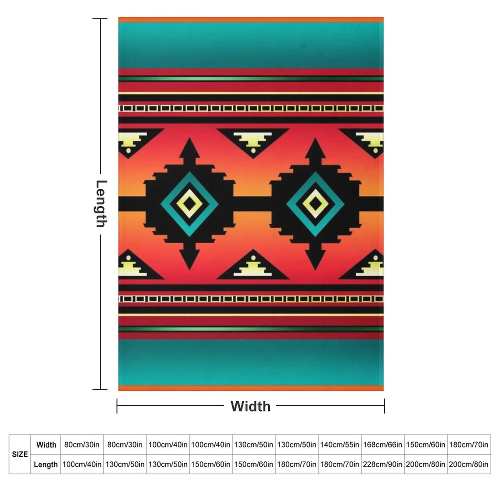 Canyon Navajo Throw Blanket couch cozy soft plush fuzzy picnic outdoor blanket