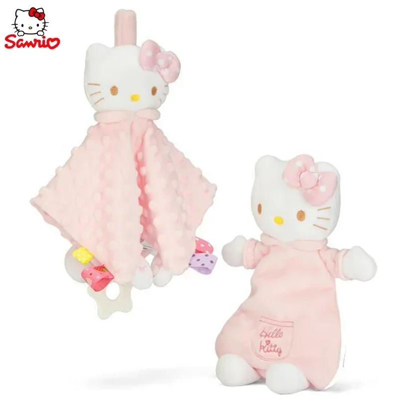 Sanrio Hello Kitty Baby Comforter Toys Plush Doudou Bebe Baby Rattles Stuffed Animals Plush Toy Sleeping Baby Hello Kitty Toy